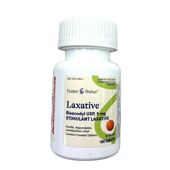 Foster & Thrive Bisacodyl USP 5 mg Laxative - 100 ct