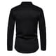thumbnail image 5 of Blusa y camisa de manga larga con cuello alto para hombre, informal, lisa, con botones, de poliéster, 5 of 9
