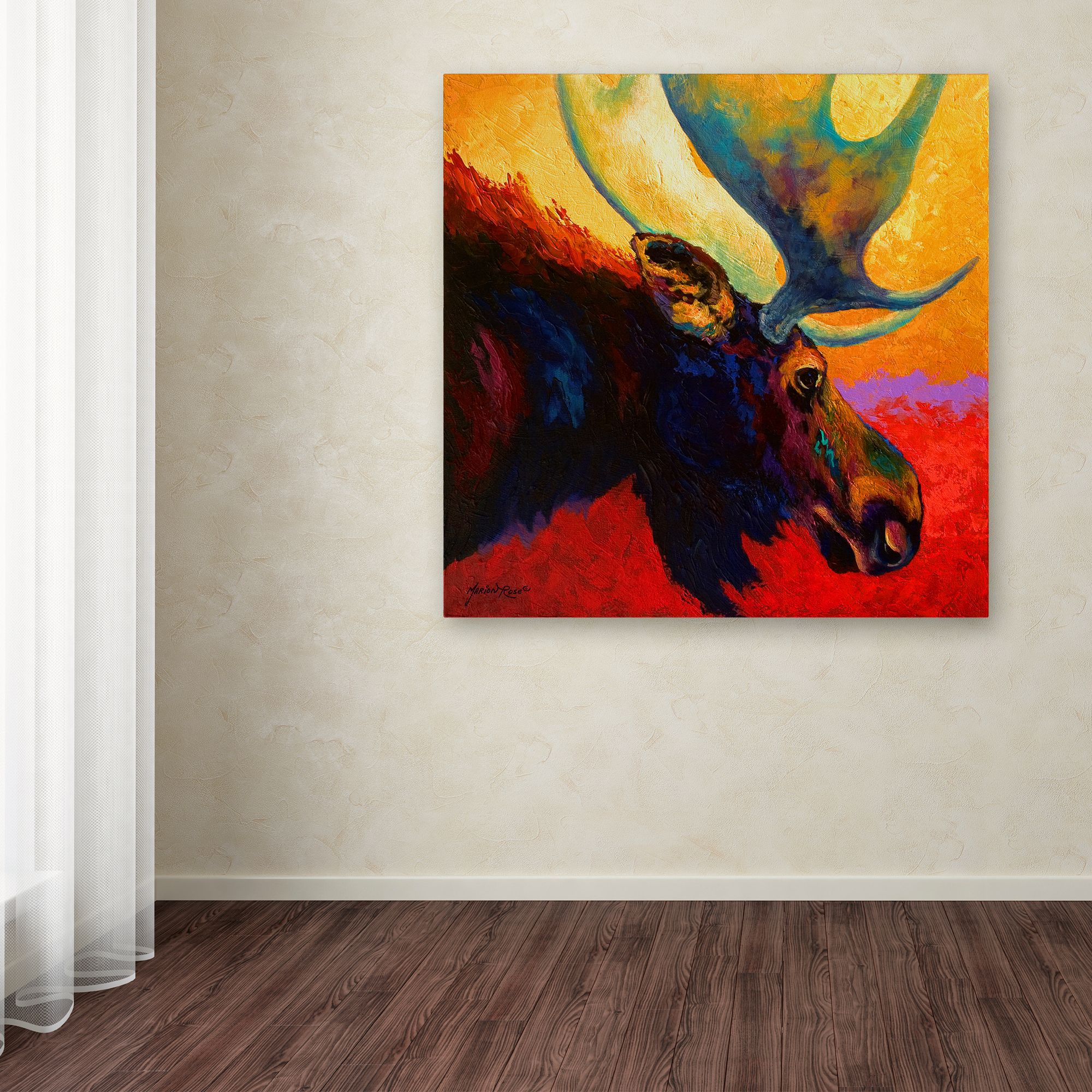Trademark Fine Art 'Alaska Spirit Moose' Canvas Art by Marion Rose