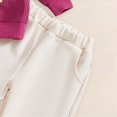 thumbnail image 6 of TOWED22 Newborn Toddler Infant Girl Clothes Fall Winter 2 Piece Outfits Long Sleeve Soft Sweatshirt + Elastic Waist Pants Set(Hot Pink,12-18 M), 6 of 8