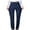 Blue, variant on AherBiu Mens Dress Pants Straight Leg Flat Front Pants With Pockets Solid Color Casual Loose Work Office Business Trousers