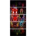 thumbnail image 2 of Tiger and Panther with Splashes - Animal Canvas Art Print, 2 of 3