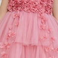thumbnail image 3 of Girls Formal Dress Girls Pink Dress Tulle Fluffy Ballet Tutu Skirt Girls Fancy Dresses Girls Children's Day Outfit 7-8 Years, 3 of 8