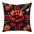 thumbnail image 2 of Christmas Winter Throw Pillow Cover 45x45cm Christmas Pillow Cover With Festival And Bow Decorative Sofa Decorative Linen Pillow, 2 of 6