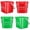Red, Green, variant on 4 Pcs Sanitizing Cleaning Bucket with Spout and Handle, 3 Quart Capacity for Home, Restaurant, Office, School - Red & Green