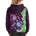 thumbnail image 6 of Xoenoiee Boys Hoodies Hooded Sweater for Kids Long Sleeve Pullover Hoodies Soft Athleticwear with Kangaroo Pocket Fall Winter Clothing, Floral Sea Turtle Hibiscus Pattern, XL, 6 of 7