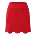 thumbnail image 5 of vigerkar Skorts for Woman with Pockets Golf Athletic Skirts Scalloped Hem Tennis Skirt Dressy Casual (Red, XXL), 5 of 7