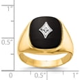 thumbnail image 6 of 14K Yellow Gold Aa Diamond Men's Ring (Size 9.5) Made In United States x9478aa, 6 of 6