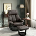 Massage Recliner Chair with Ottoman, 360Â° Swivel Recliner and