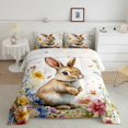 thumbnail image 2 of Erosebridal Happy Easter Comforter Sets Twin Size, Rustic Daisy Comforters & Duvets, Kawaii Rabbit Reversible Duvet Insert, Lightweight Bedroom Decorative, 2pcs, 2 of 8