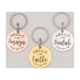 thumbnail image 2 of Anavia Metal Stainless Steel Round Name - Phone Number Birthday Holiday Christmas Engraved Dog Cat ID Tag, Rose Gold, 2 of 10