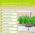 thumbnail image 4 of De Cultivo Hidropónico Con Luces LED De Cultivo, Cesta De Cultivo De Jardín Interior De Altura Ajustable Con 12 Cápsulas, Kit De Hidroponía De Jardinería, 4 of 7