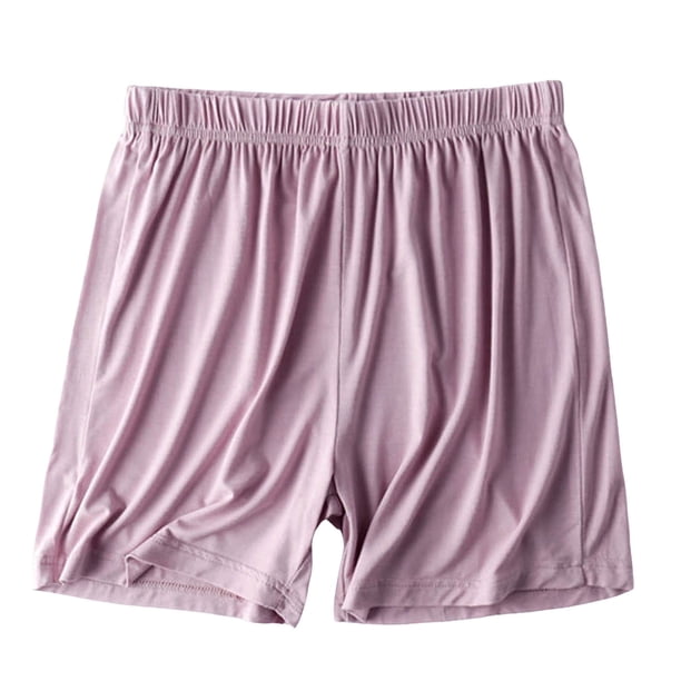 Pantalones cortos de verano para mujer, pijama informal fino, pantalones holgados para estar por casa - Material de poliéster, cintura elástica alta, ligeros
