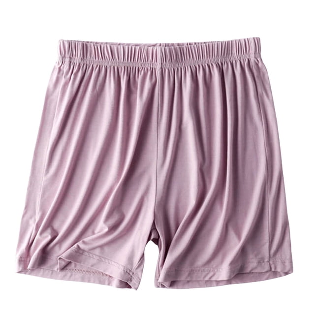 Pantalones cortos de verano para mujer, pijama informal fino, pantalones holgados para estar por casa - Material de poliéster, cintura elástica alta, ligeros