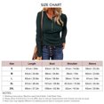 thumbnail image 5 of Camisas de manga larga para mujer, color puro, casual, con botones, estilo túnica, elegante para uso diario, 5 of 5