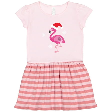 

Inktastic Christmas Holiday Cute Flamingo Gift Toddler Girl Dress