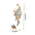 thumbnail image 3 of GHSOHS Clip On Earrings Butterfly Shape Earrings Left Ear Clip for Women Shiny Zircon Rhinestone Butterfly Non Piercing Clip on Earrings Party Jewelry Gift Fashion Earings Ear Ring, 3 of 4