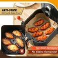 thumbnail image 3 of 100 Pieces Air Fryer Baking Paper Accessories, Hot Air Fryer Parchment Paper Liner Airfryer Non-Stick Baking Paper, Compatible, 3 of 5
