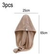 thumbnail image 2 of 3Pack Microfiber Hair Towel Wrap Absorbent, Fast Drying Hair Turban Soft, No Frizz Hair Wrap Towels, 2 of 5