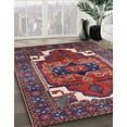 thumbnail image 3 of Ahgly Company Machine Washable Indoor Square Industrial Modern Rosy Pink Area Rugs, 7' Square, 3 of 7