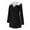 Black, variant on Wyzesi Dress Jackets For Women Trendy Plus Size Women's Warm Hooded Thick Padded Outerwear Big Collar Jackets Black Trench Coat Costume Leather Trench Coat