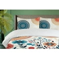 thumbnail image 2 of Ambesonne Boho Duvet Cover Set, Bohemian Wildflowers Painting, Twin, Salmon Grey and Sky Blue, 2 of 4