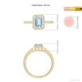 thumbnail image 4 of Angara Natural 0.8 Ct. Aquamarine with Diamond Halo Ring in 14K Yellow Gold for Women (Ring Size: 3), 4 of 9