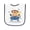 White and Navy, variant on Monkey Girl 1st Hanukkah Baby Terry Cloth Bib