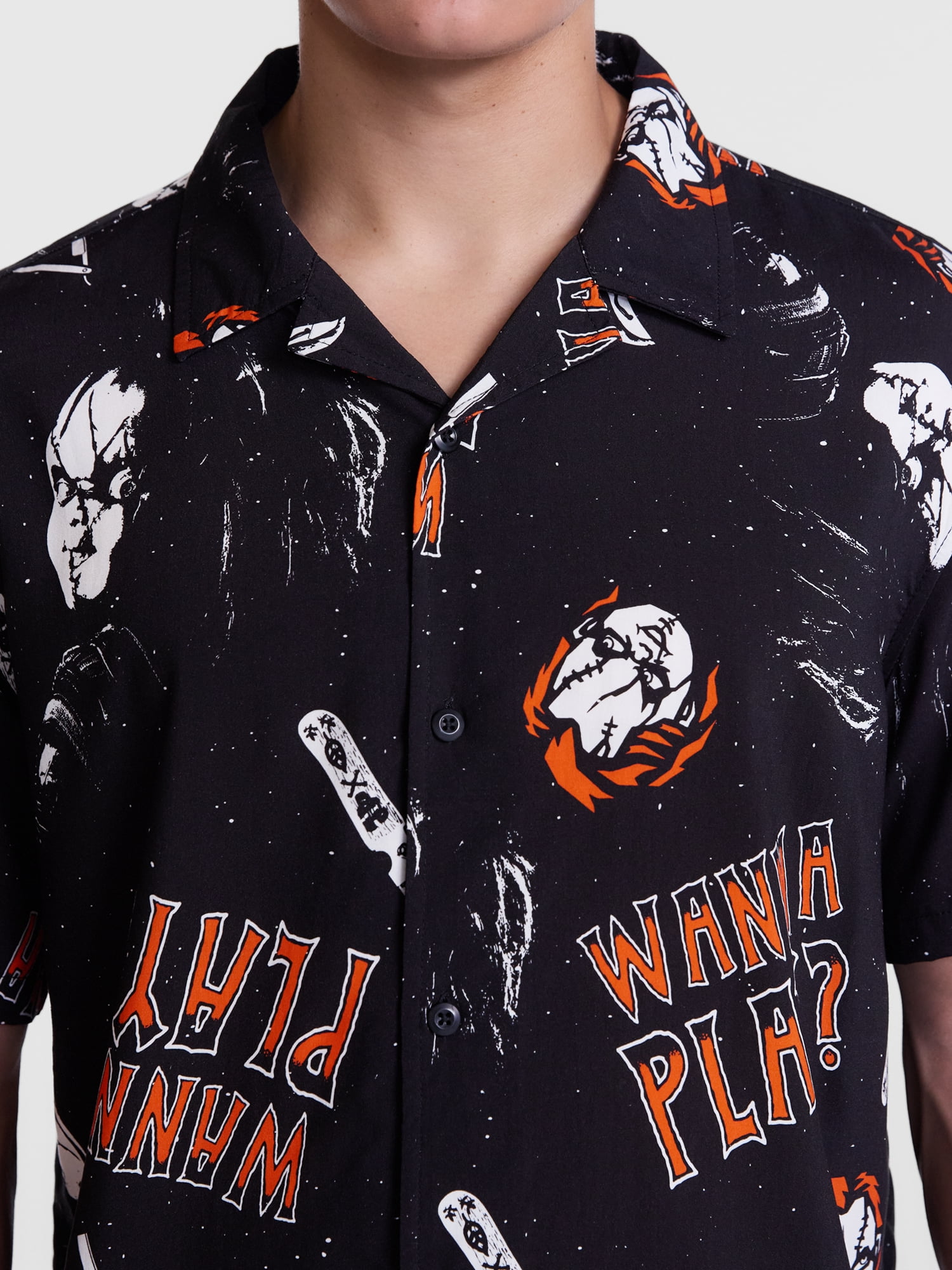 Chucky Men's and Big Men's Graphic Woven Shirt, Sizes S-2XL