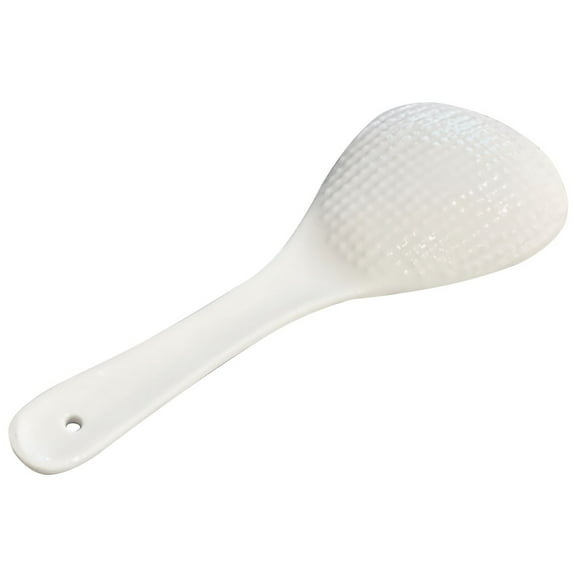 OUNONA  Ceramic Rice Spatula Serving Spoon Paddle Strainer Pot to Make Utensils Baby White