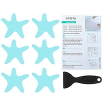 Uxcell Bathtub Non Slip Stickers Safety Shower Floor Anti Slip Stickers with Adhesive Decals Scraper for Bath Tub Shower Blue