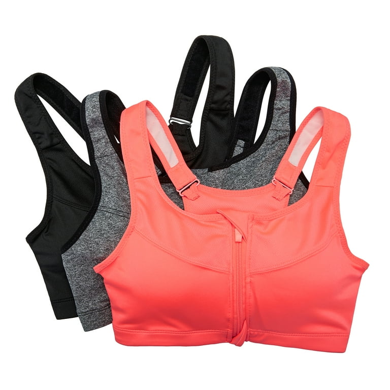 Sports Bra Zip Front for Women Medium Support Sports Bra Padded Matched  With Skirt T-shirt Dress Sweater Open Tops For Daily Life