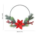thumbnail image 2 of Bangcool Hoop Wreath Festive Realistic Hanging Wreath Artificial Wreath for Thanksgiving, 2 of 8