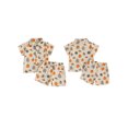 thumbnail image 2 of BemeyourBBs Boys Halloween Outfits Pumpkin Print Button T-Shirt and Elastic Shorts, 2 of 9