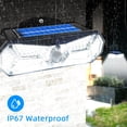 thumbnail image 5 of LITOM 126LEDs Solar Wall Light Human Body Sensor IP65 Waterproof with 3 Modes Bright Wireless Solar Wall Lamp For Outdoor Use, 5 of 10
