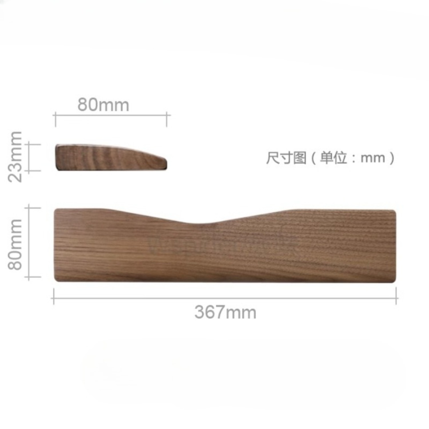 Solid Walnut Keyboard Wrist Rest for Leobog A75 & Hi75 Hi8 Hi98, Ergonomic Alice Layout Palm Rest
