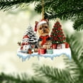thumbnail image 2 of Yorkshire Christmas Ornament – Holiday Dog Memorial Gift & Xmas Tree Hanging Mica Décor, 2 of 3