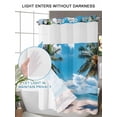 thumbnail image 4 of No Hook Cloth Fabric Shower Curtain with Snap in Liner, Summer Beach Coastal Waterproof Shower Curtains Set with See Through Top Window, Blue Sea Ocean Landscape Hawaii Bath Curtains Shower 72"x78", 4 of 6
