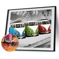 thumbnail image 1 of Cuadros Decorativos 5D DIY Diamond Painting Kits Full Round Drill Bus Mosaic Picture Wall Decor Set Tmvgtek embutido en tela, 1 of 8