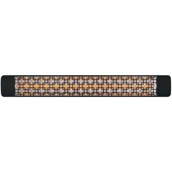 Eurofase Heating - 3000 Watt Single Element 61 Inch Electric Patio Heater-208 Voltage-Black Finish-Brix Decorative Fascia