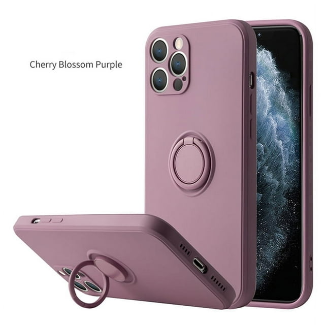 Liquid Silicone Ring Buckle Holder Phone Case For IPhone14/14Plus/14Pro/14Pro Max,iPhone13/13Mini/13Pro/13Pro Max,iPhone12/12Mini/12Pro/12Pro Max,iPhone11/11Pro/11Pro Max,iPhoneX/XS/XS Max,iPhone 8/8P