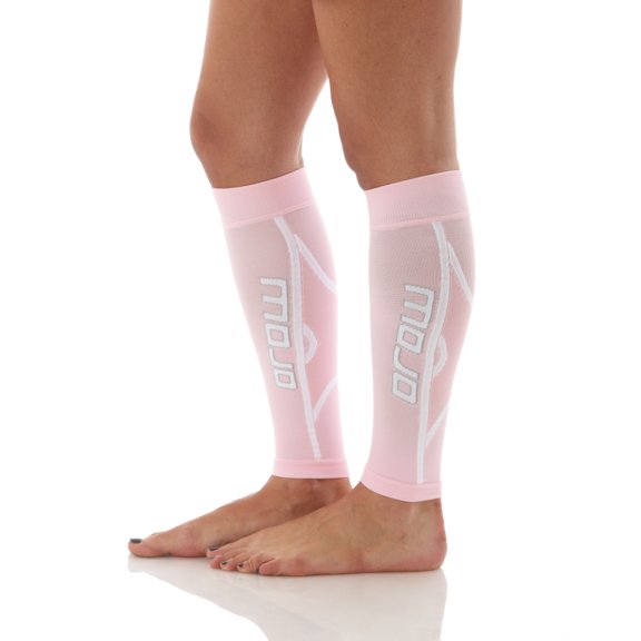 Mojo Footless Compression Socks for Men Circulation 20-30mmHg - Pink, Medium