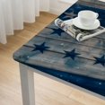 thumbnail image 4 of BANET Tablecloths Rustic Stars Stripe Waterproof Polyester Table Covers Decor for Square Table,Home Dining,Outdoor,Party,Oil Proof, white, 4 of 7