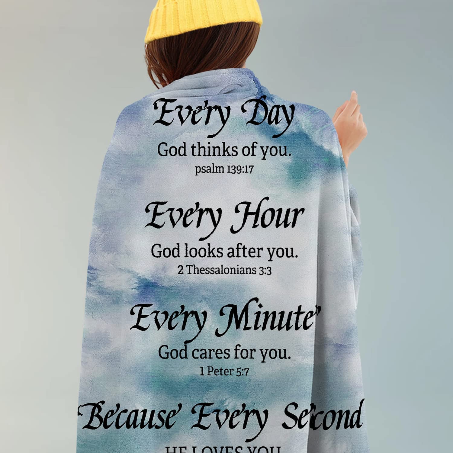 Christian Gifts for Women Friend Faith Inspirational Quotes Blanket Religious Bible Verse Throw Blanket Birthday Gifts for Women Blankets 50X40 Inch