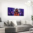 thumbnail image 3 of Hieng Kids Halloween Decor Kids Canvas Wall Art for Living Room Bedroom Black Bats Picture Wall for Bathroom Spooky Halloween Pattern Boys Girls Artwork Posters Animal Print Painting Unframed, 3 of 6