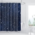 thumbnail image 2 of Night Sky Stars Shower Curtain Blue Starry Space Galaxy Universe Pattern Bathroom Home Decor Waterproof Polyester Fabric 60Wx72L Inch with 12 Pack Plastic Hooks, 2 of 5