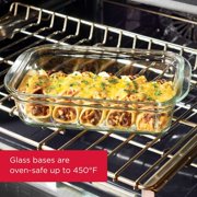 Rubbermaid Brilliance Glass Food Storage Containers, 8-Cup Food Containers with Lids, 2-Pack
