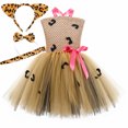 thumbnail image 2 of Disfraz de leopardo, gato y guepardo para niños, disfraz de Halloween, carnaval, animales, fiesta de cumpleaños con temática de jungla, vestido de tutú con orejas y cola, 2 of 5