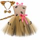 thumbnail image 2 of Disfraz de leopardo, gato y guepardo para niños, disfraz de Halloween, carnaval, animales, fiesta de cumpleaños con temática de jungla, vestido de tutú con orejas y cola, 2 of 5