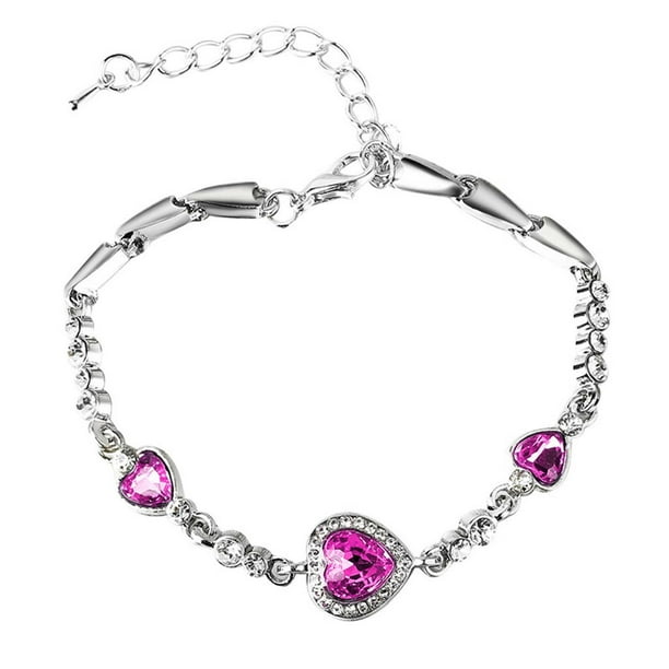 Pulseras para mujer, regalos para mujer, pulsera de cristal, brazalete para San Valentín, boda, novia, joyería para mujer, toalla de cocina